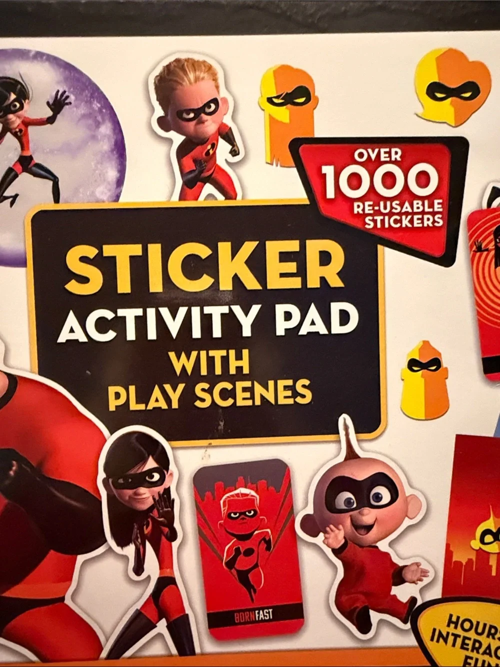 Disney Pixar Incredibles 2- Play Scenes! Over 1,000 reusable Stickers!XL 14”x10”
